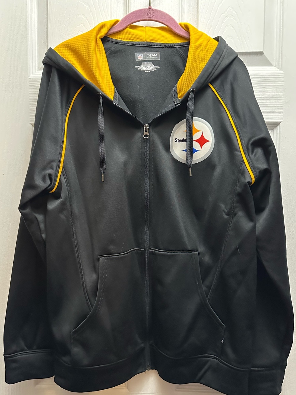 NFL Black and Gold Full-Zip Windbreaker Hoodie